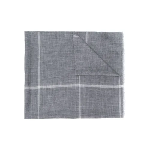 N.Peal Checked Print Scarf