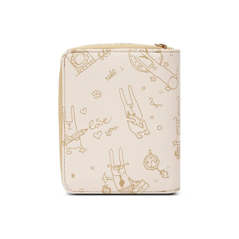 MEXICAN Cow Leather Wallet, Card Holder, Coin Purse Women's Brown/Light Green/Light Yellow-16