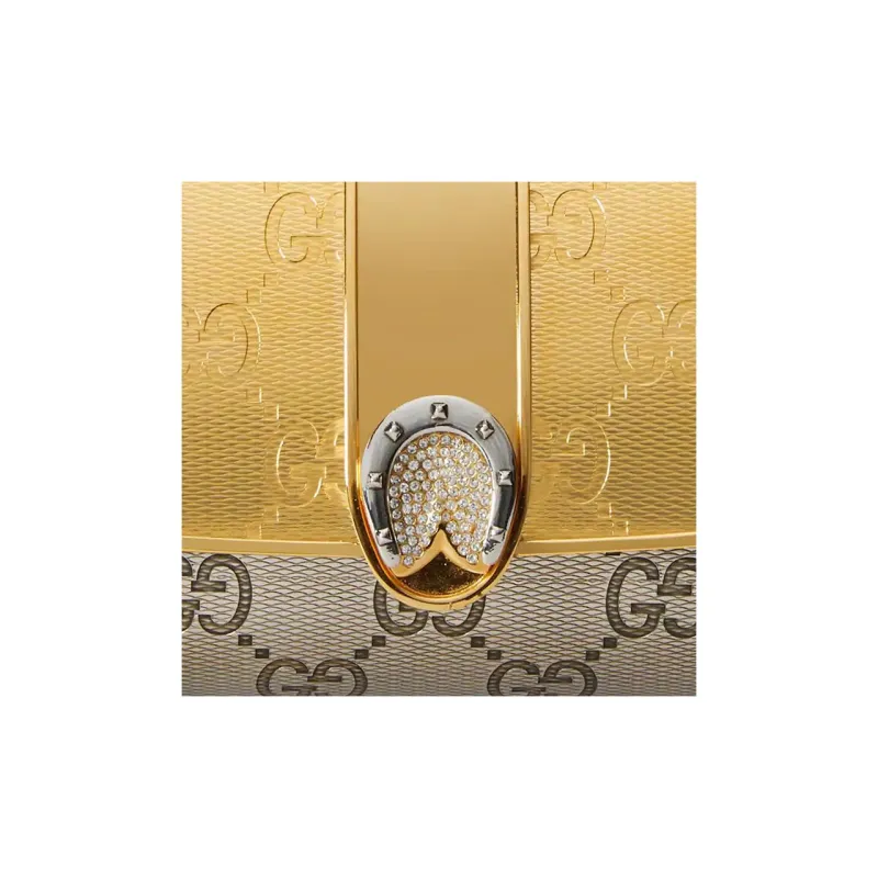GUCCI Metal Clutch Women's Gold/Silver-7