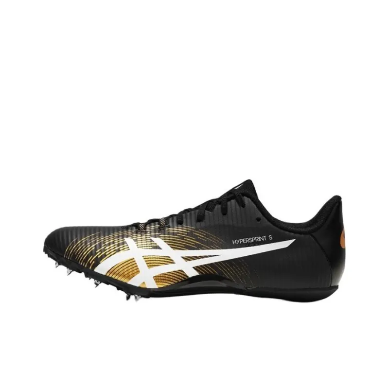 Asics Hyper Sprint 8 Cushioning, Wear Resistant Low Top Running Shoes Unisex Black Gold-0