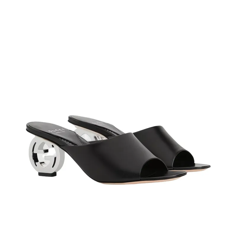GUCCI 65mm Interlocking G-heel Mules-2
