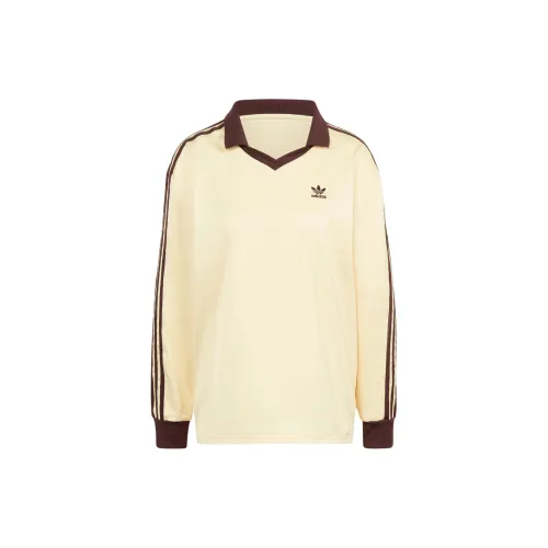 adidas originals 3-Stripes Satin Long Sleeve Tee Yellow