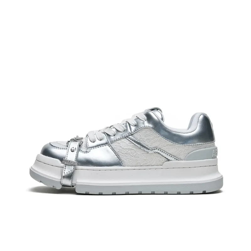 ABCICEY Anti Slip Wear Resistant Low Top Skateboard Shoes Unisex White-0