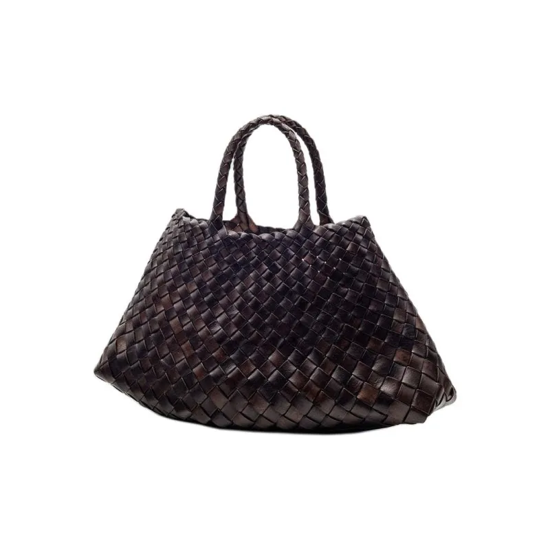 Dragon Diffusion Calfskin Tote Bag, Shopping Bag, Shoulder Bag, Handbag Trumpets Women's Dark Brown-1