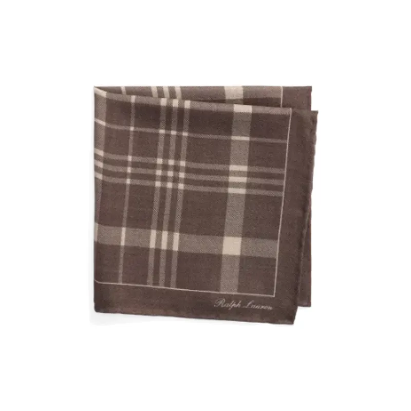 Ralph Lauren Purple Label Tartan Pocket Square-1
