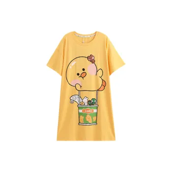 FENTENG x LINE FRIENDS Nightgown Women's Bean Yellow
