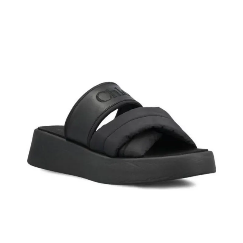 Chloé Logo-embroidered Chunky Slides-2