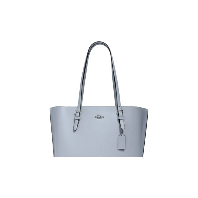 COACH Mollie Leather Tote Bag, Shopping Bag, Tote Handbag Large Size Women's Twilight Light Blue-3