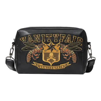 COTECi PU Crossbody Bag, Shoulder Bag Unisex Black