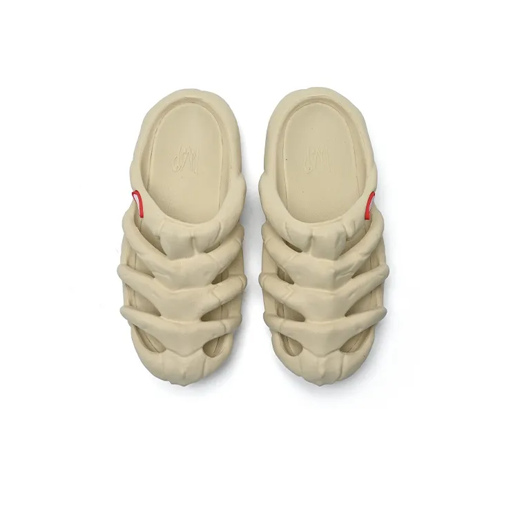 BBIMP Wrap toe Slippers Unisex Beige Yellow-2