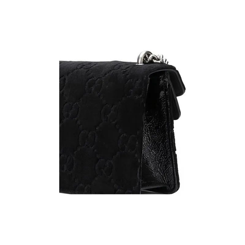GUCCI Dionysus Velour Shoulder Bag Crossbody Bag Small Size Women's Black-4