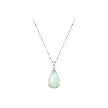 MIDNIGHT MOMENT Chalcedony Jade Necklaces Women's