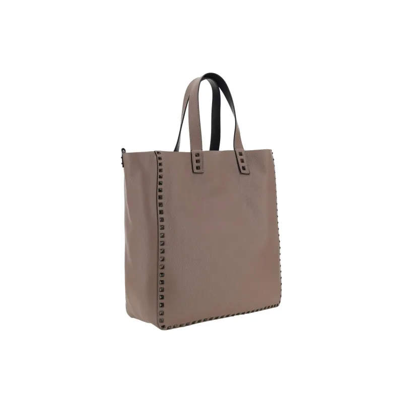 Valentino GARAVANI ROCKSTUD Calfskin Handbag, Crossbody Bag, Shoulder Bag Men's Brown-2