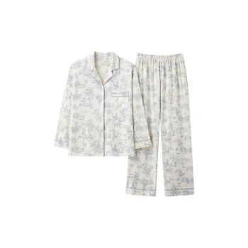 Chun Xi Pajama Set Women's Blue White