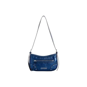 GUESS Patent Leather Bonded Leather Shoulder Bag Women's Marine Blue