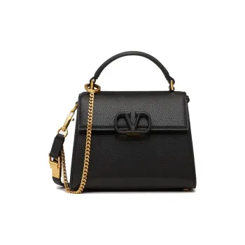 Valentino VSLING Grain Calfskin Shoulder Bag, Crossbody Bag, Handbag Mini Women's Black