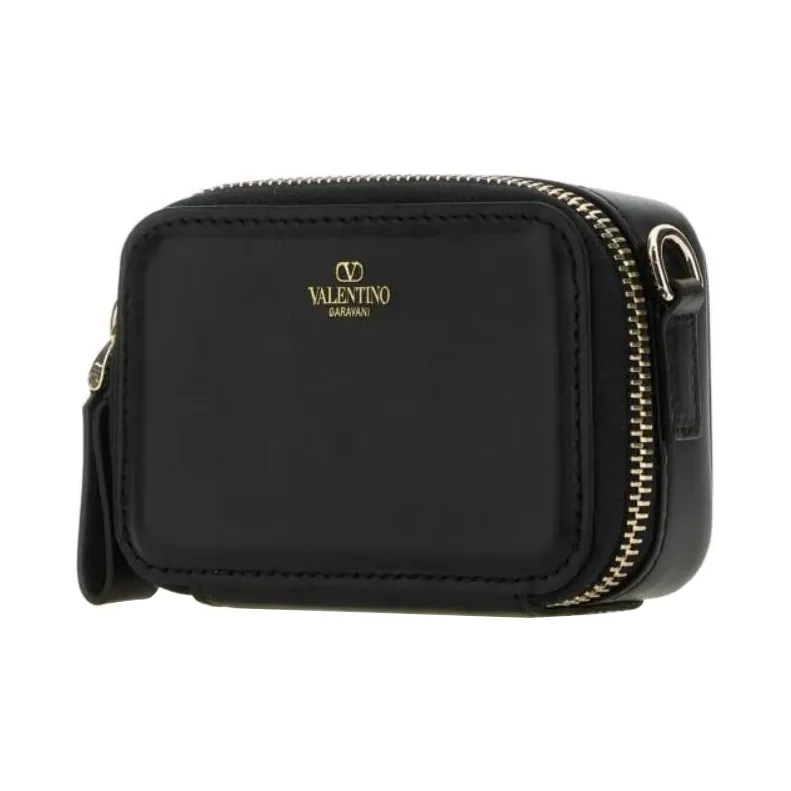 Valentino Smooth Leather Clutch Men's Black-1
