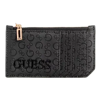 GUESS Smooth Artificial Leather Card Holder Unisex Black