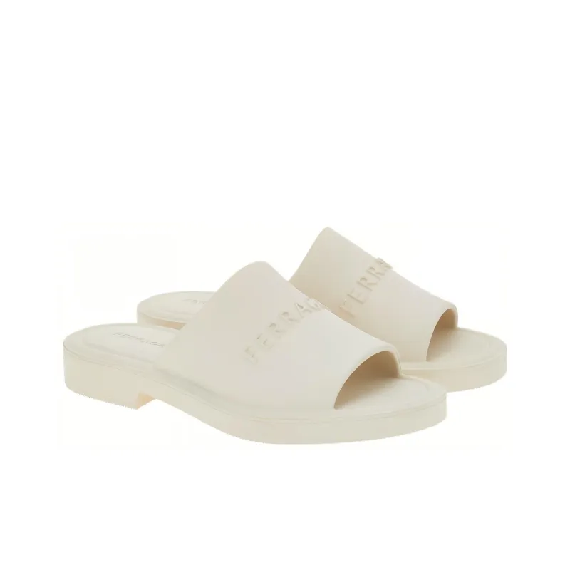 FERRAGAMO Logo-debossed Open-toe Slides-1