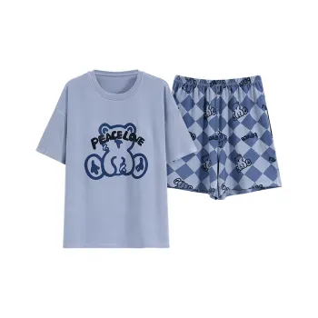 The Story Of The Flower Season Pajama Set Women's Blue