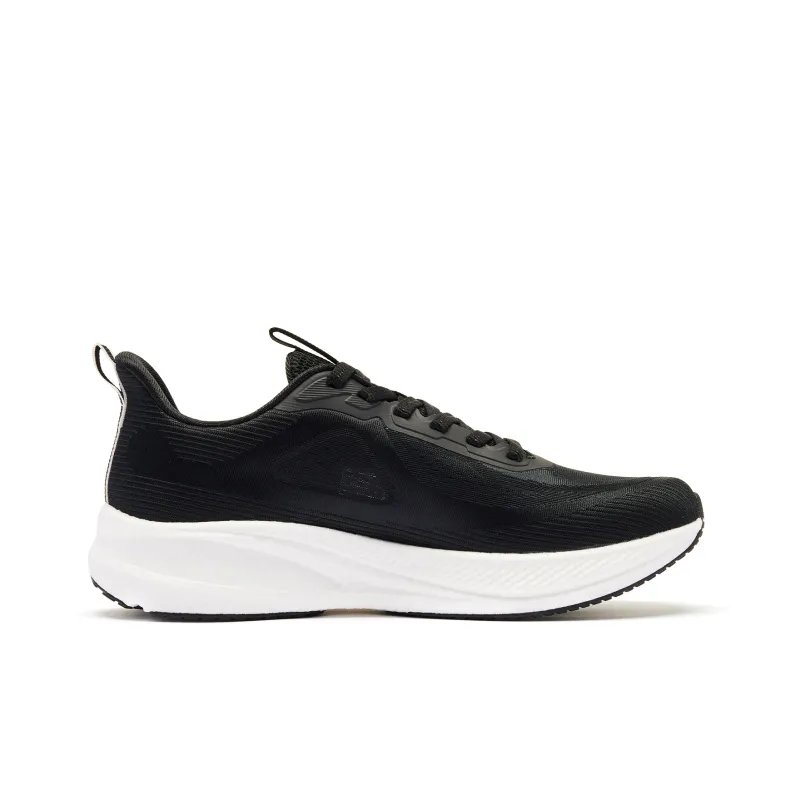 QIAODAN Rapid LITE Cushioned Slip Resistant Low Top TURBO Rebound Technology Running Shoes Men's Black White-1