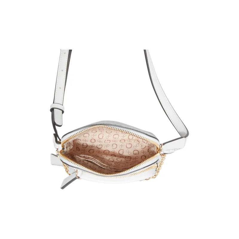 GUESS Canvas Shoulder Bag Crossbody Bag Mini Unisex White-2