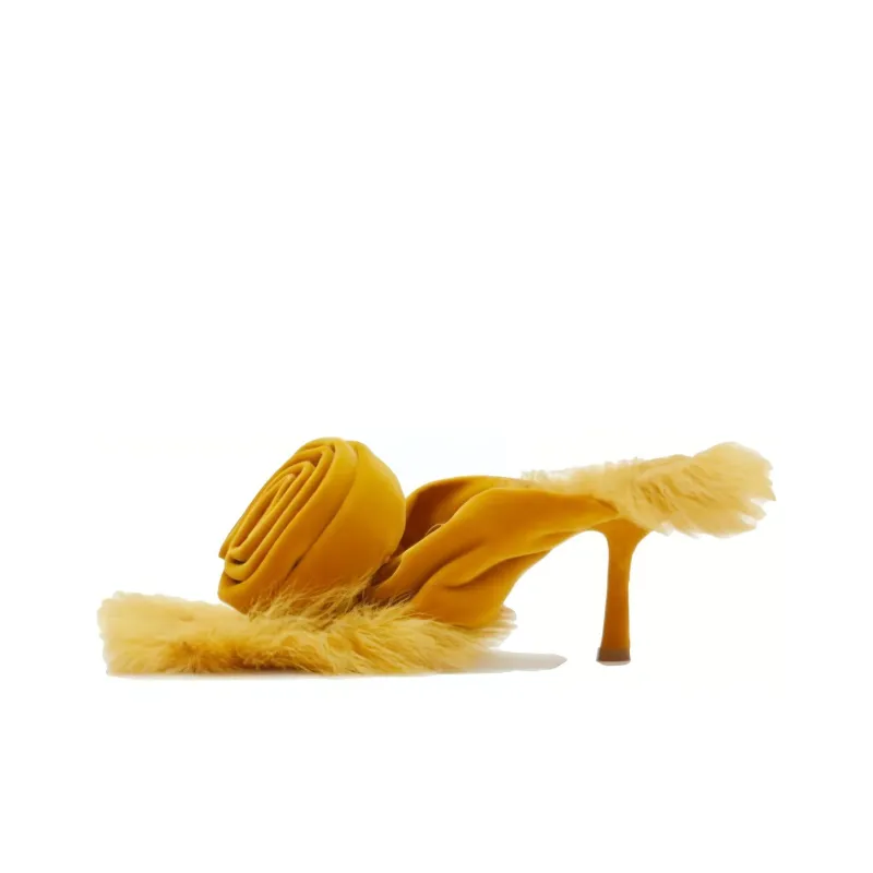 Burberry Floral-appliqué Velvet Sandals-0