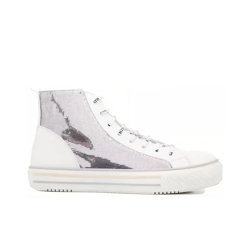 Valentino Garavani High Top Stylish Skateboarding Shoes Women's White-1