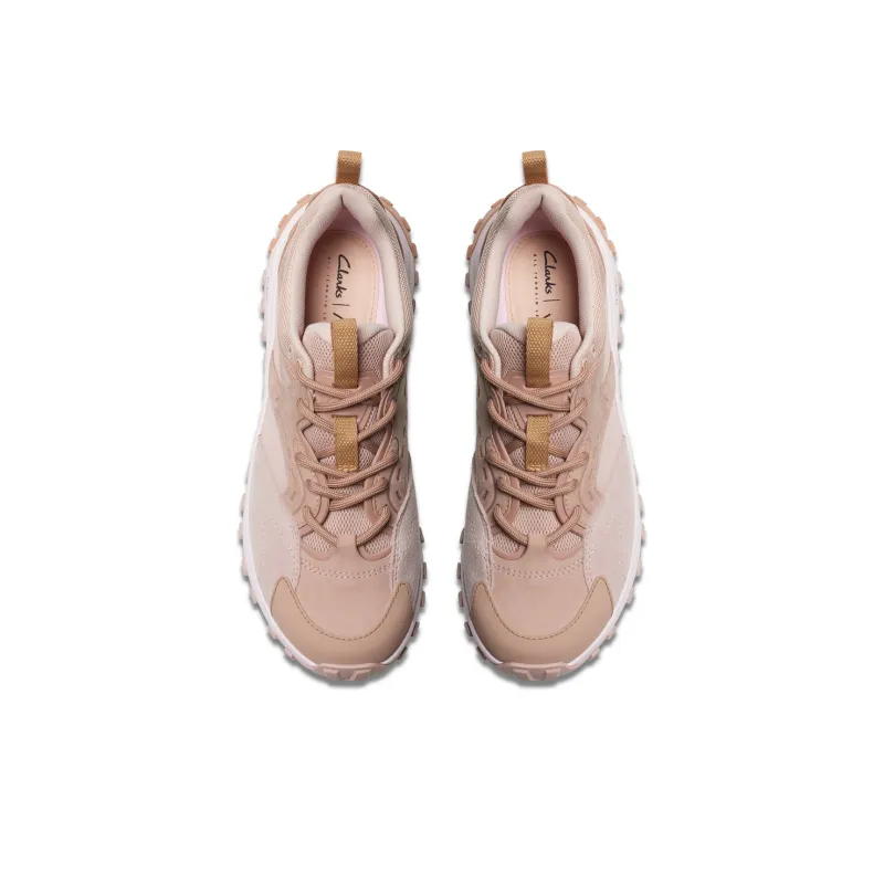 Clarks Breathable Low Top Outdoor Shoes Women's Pink-2