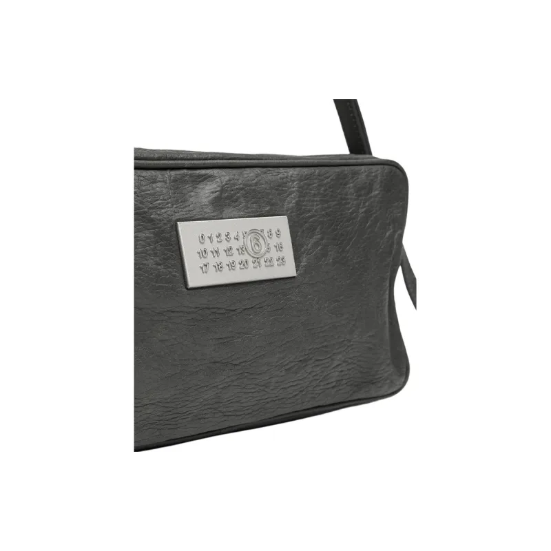 MM6 Maison Margiela Calfskin Crossbody Bag Shoulder Bag Women's Vintage Black-4