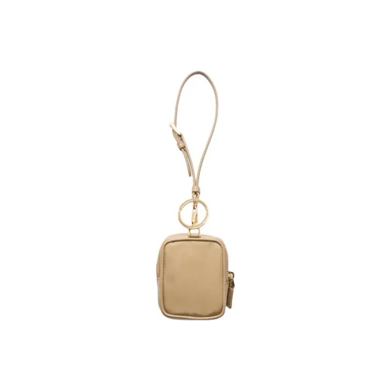 PRADA Re-Edition Recycled Nylon Clutch Mini Women's Camel-1