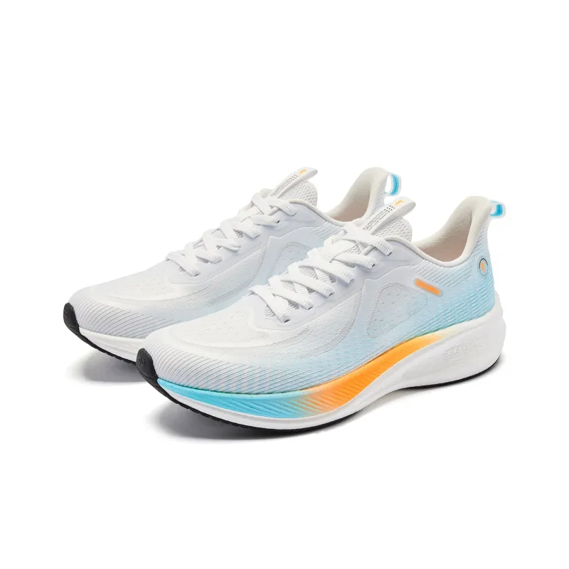 QIAODAN Rapid LITE Running Shoes Men Low Top White Blue Orange-2