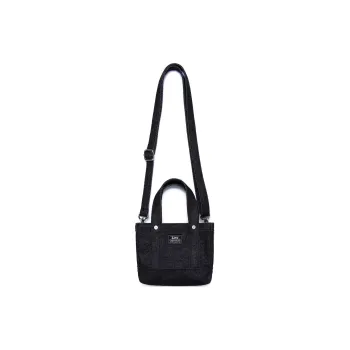 Lee Cotton Portable Crossbody Bag Shoulder Bag Mini Unisex Black