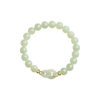 Bao Yi Hetian Jade Bracelets Women's Pale Greenish-White Jade