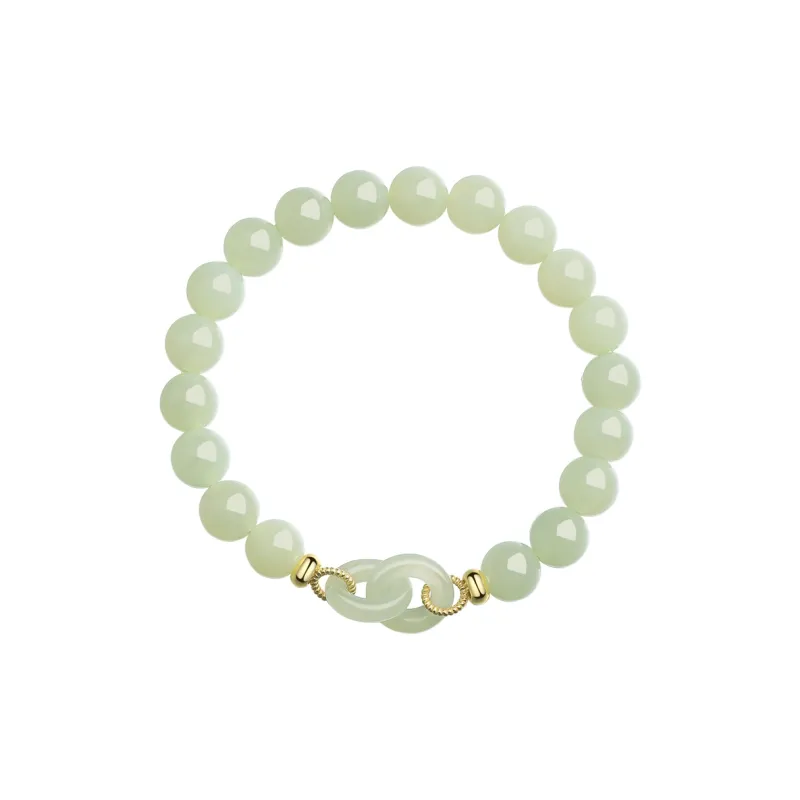 Bao Yi Hetian Jade Bracelets Women's Pale Greenish White Jade-0