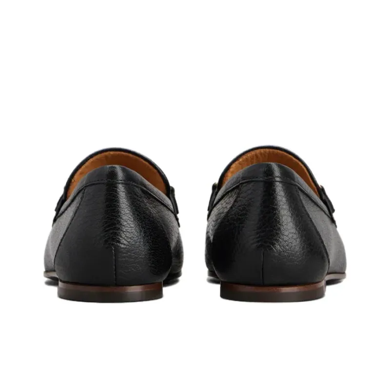 TOD'S Logo Plaque Almond Toe Loafers Women's-4