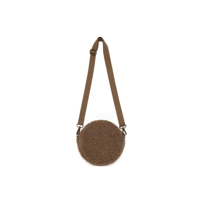 Lee Polyester Small Round Bag, Crossbody Bag, Shoulder Bag Mini Unisex Brown-1