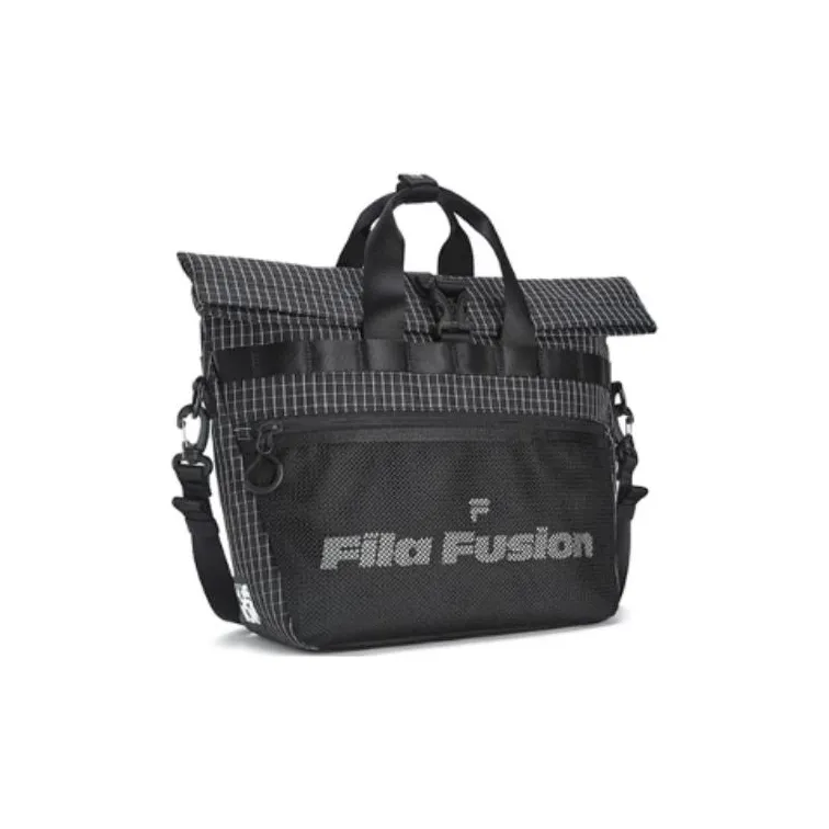 FILA FUSION Fabric Shoulder Bag Crossbody Bag Handbag Extra Small Unisex Pitch Black-1