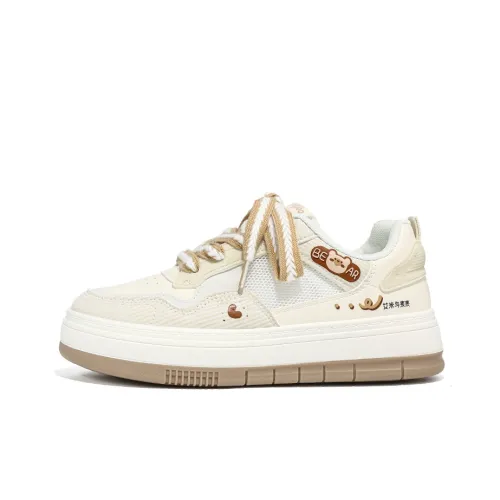 A&M Skateboard Shoes Women's Low-Top Beige