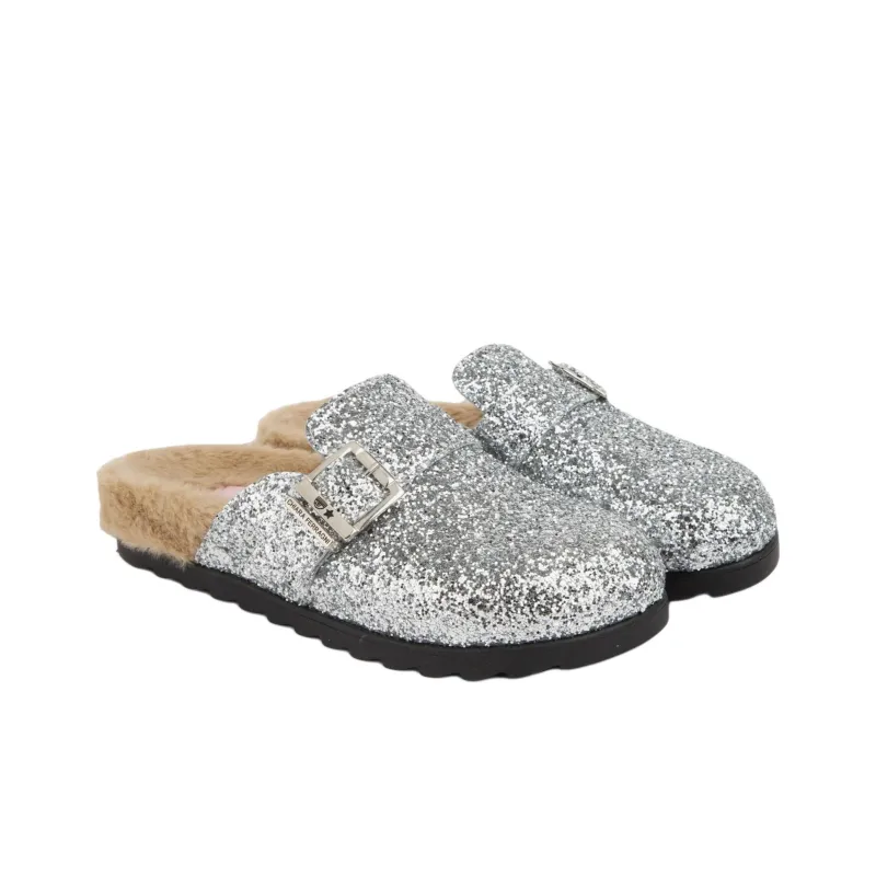 CHIARA FERRAGNI Wrap-toe Slippers Women's Silver-2