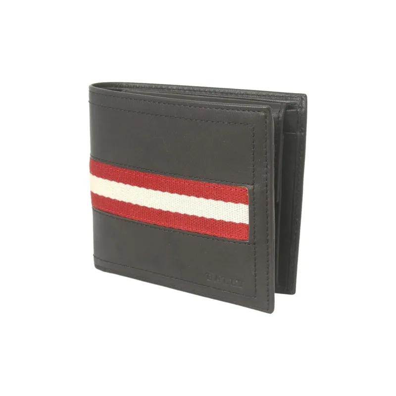 BALLY Calfskin Wallet Small Size Unisex Brown-4