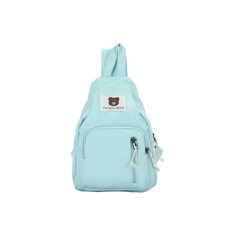 Parker Bear Nylon Backpack Regular Unisex Yellow/Pink/Black/Green/Sky Blue-25