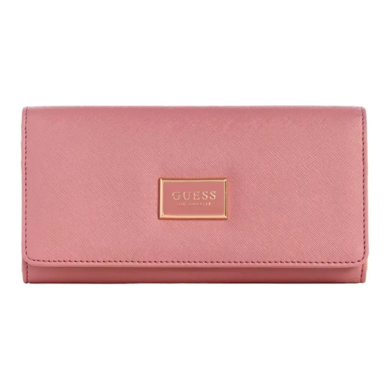 GUESS Artificial Leather Wallet Unisex Peony Blush-0