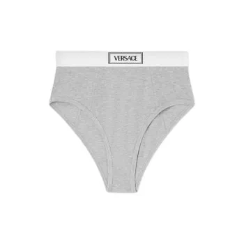 VERSACE High Waist Logo Waistband Briefs