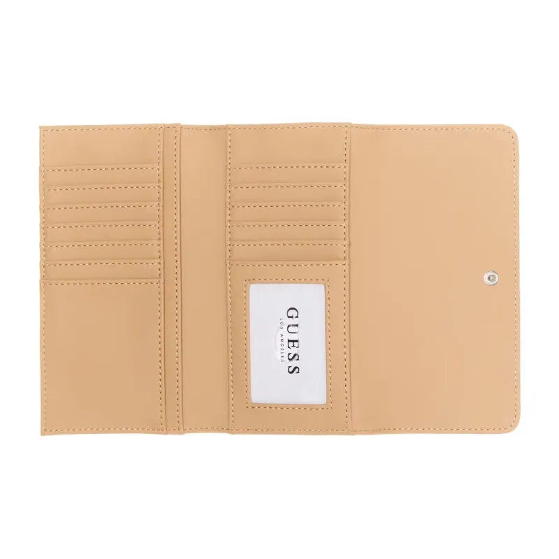 GUESS Saffiano Artificial Leather Clutch Wallet Unisex Light Green-2