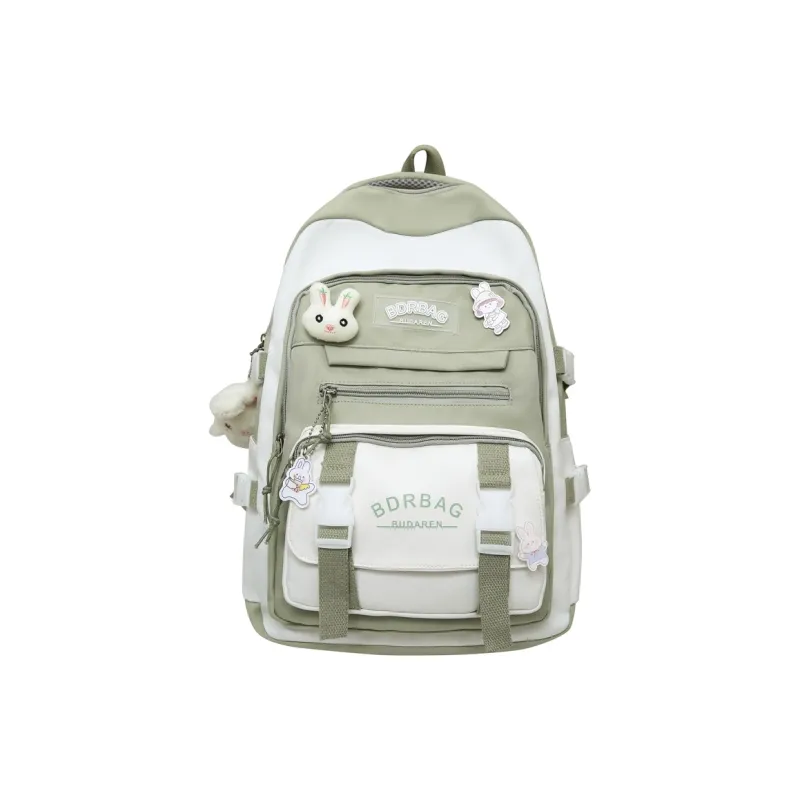 Parker Bear Nylon Backpack Regular Unisex Black/Red/Green/Blue-6