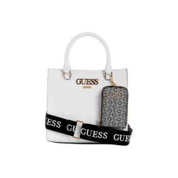 GUESS Artificial Leather Handbag Small Size Women's White