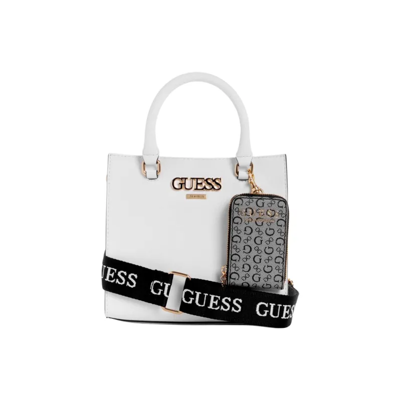 GUESS Artificial Leather Handbag Small Size Women's White-0