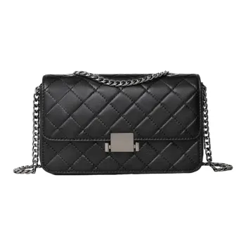 Kevin Cohen Cow Leather With Synthetic Leather Small Square Bag Shoulder Bag, Crossbody Bag Regular Women's Black