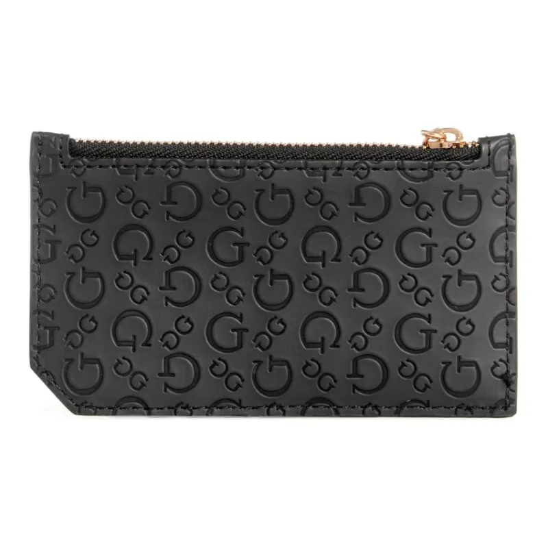 GUESS Smooth Artificial Leather Card Holder Unisex Black-1